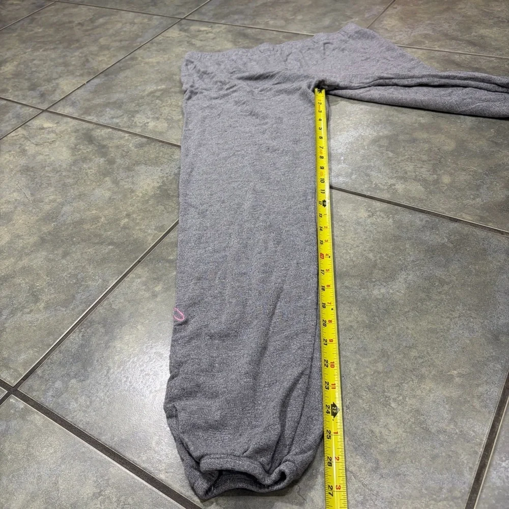 Monrow Soul Cycle Sweatpants Sz M Grey Embroidered Women Limited Edition Casual
